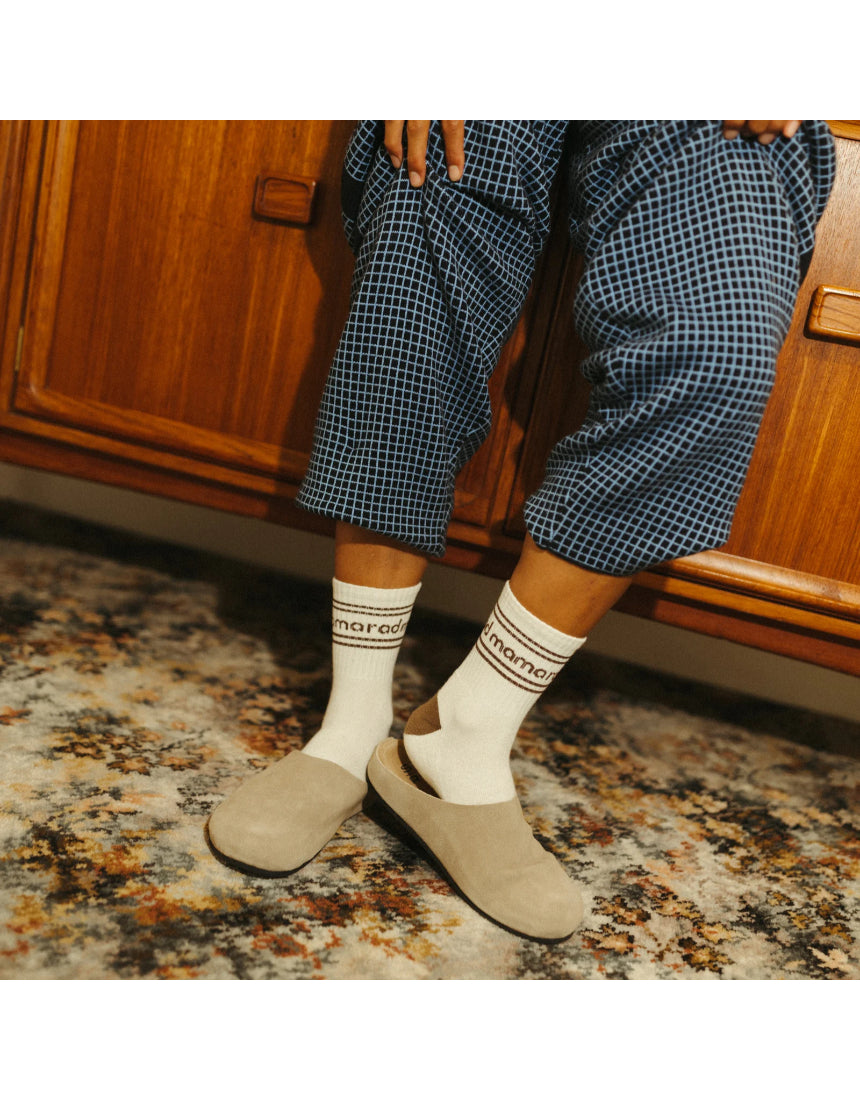 Banabae Rad Mama organic cotton crew sock with coco stripe design, featuring comfortable knit and casual style.