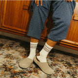 Banabae Rad Mama organic cotton crew sock with coco stripe design, featuring comfortable knit and casual style.