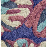 Blue floral bath mat by Bonnie and Neil with Dutch-inspired design, perfect for adding a decorative touch to bathroom floors.