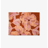Pink Dutch floral Bonnie and Neil bath mat with a decorative floral pattern, ideal for bathroom decor.