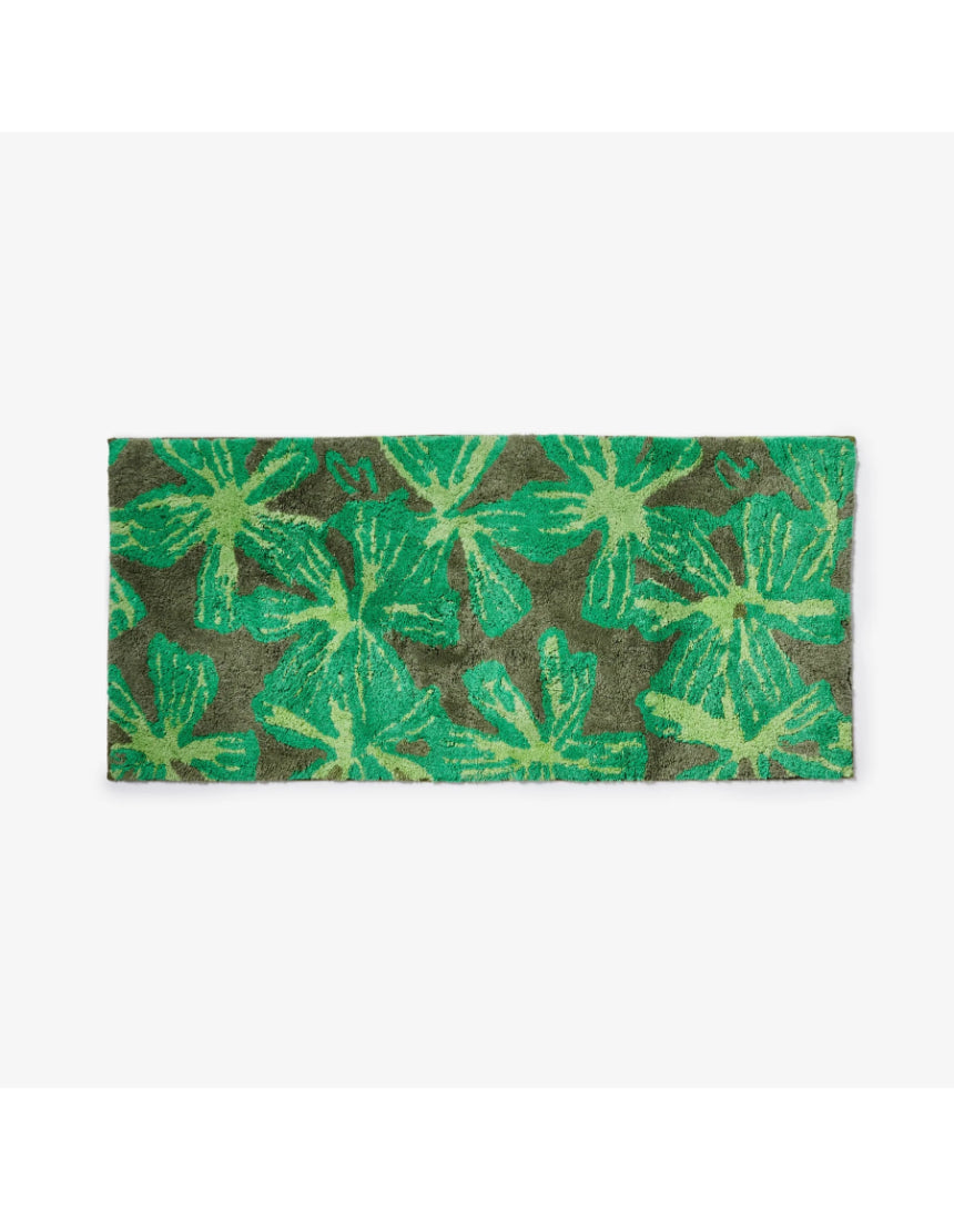Bonnie and Neil Mave Khaki long cotton bath mat with soft, plush texture and rectangular shape for bathroom decor.