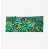 Bonnie and Neil Dutch Floral Green bath mat with a floral pattern, long, plush bathroom rug for comfort and style.