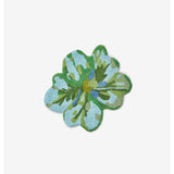 Bonnie and Neil Mini Tulip Blue Green Bath Mat with floral design, soft fabric, perfect for bathroom decor and comfort.