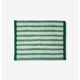 Reversible green stripe bath mat by Bonnie and Neil, soft fabric with stylish pattern, ideal for bathroom decor.