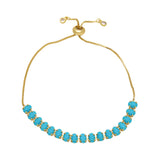 Salty Safari Mila Tennis Bracelet featuring silver links and a delicate chain design on a white background.