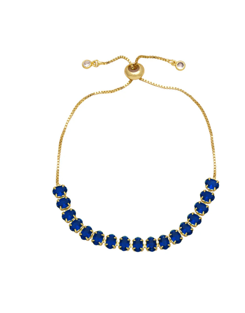Salty Safari Mila Tennis Bracelet with silver links and sparkling accents, stylish and elegant jewelry accessory.