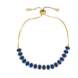 Salty Safari Mila Tennis Bracelet with silver links and sparkling accents, stylish and elegant jewelry accessory.