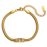 Salty Safari Monaco bracelet featuring gold-tone chain and tropical-inspired charms, stylish accessory for summer wear.
