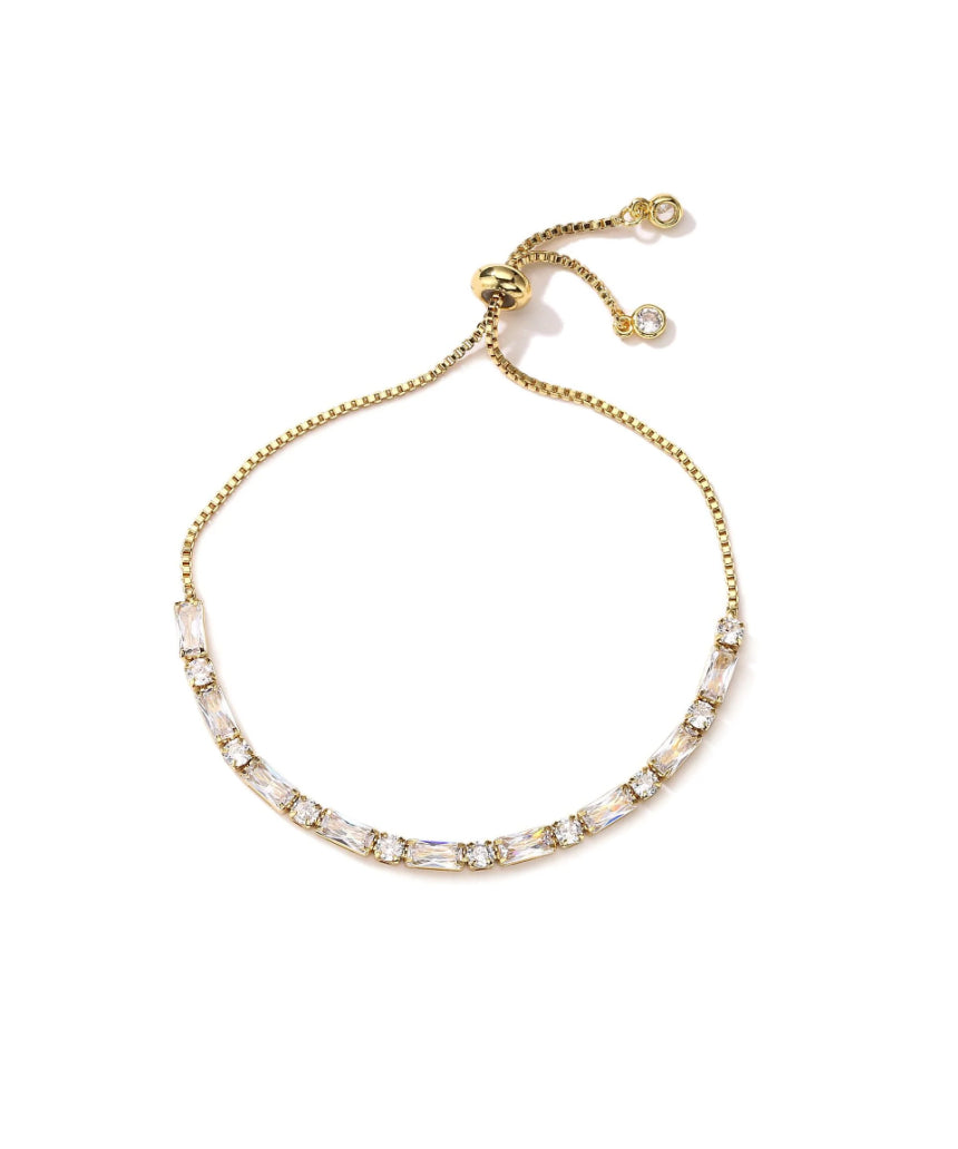 Salty Safari Zalia tennis bracelet with colorful beads and silver accents, stylish and adjustable jewelry piece.