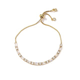 Salty Safari Zalia tennis bracelet with colorful beads and silver accents, stylish and adjustable jewelry piece.