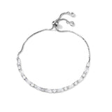 Salty Safari Zalia Tennis Bracelet with silver chain and sparkling crystal accents, stylish jewelry accessory.
