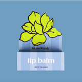 Blue tube of Bloom & Body Mango Lip Balm with a vibrant label, showcasing a moisturizing lip care product.