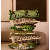 Bonnie and Neil Wild Pansy Verde 50cm linen cushion with vibrant floral design for living room decor