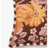 Bonnie and Neil Marigold Amber 50cm linen cushion with a vibrant marigold color, perfect for living room decor.