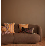 Bonnie and Neil marigold amber linen cushion, 50cm, with textured fabric, perfect for living room decor.