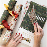 Bespoke Letterpress Christmas cracker kit featuring Jolly Santa design with festive decorations and packaging for holiday celebrations.
