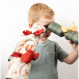 Bespoke Letterpress Christmas cracker kit featuring jolly Santa design, 10-pack holiday decoration for festive celebrations