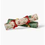 Bespoke Letterpress 10-pack Christmas cracker kit featuring Jolly Santa design for festive holiday decorations.