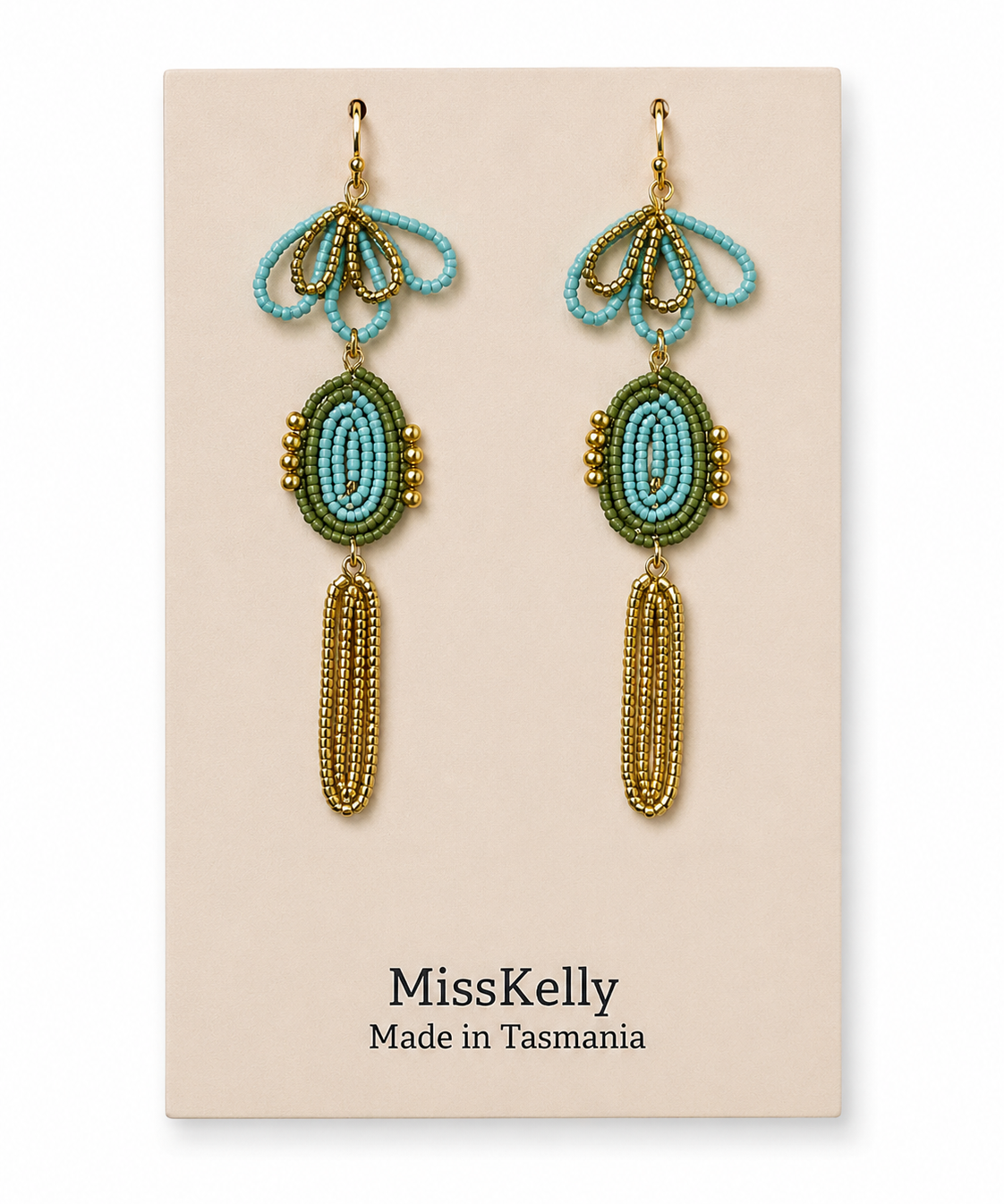 Miss Kelly Madison statement earrings featuring bold, geometric design in gold-tone metal.