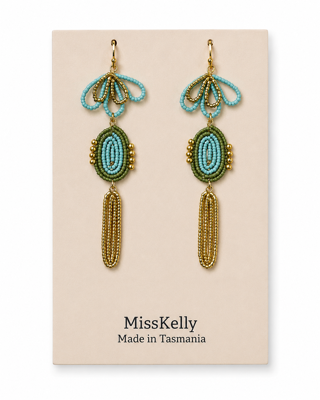 Miss Kelly Madison statement earrings featuring bold, geometric design in gold-tone metal.
