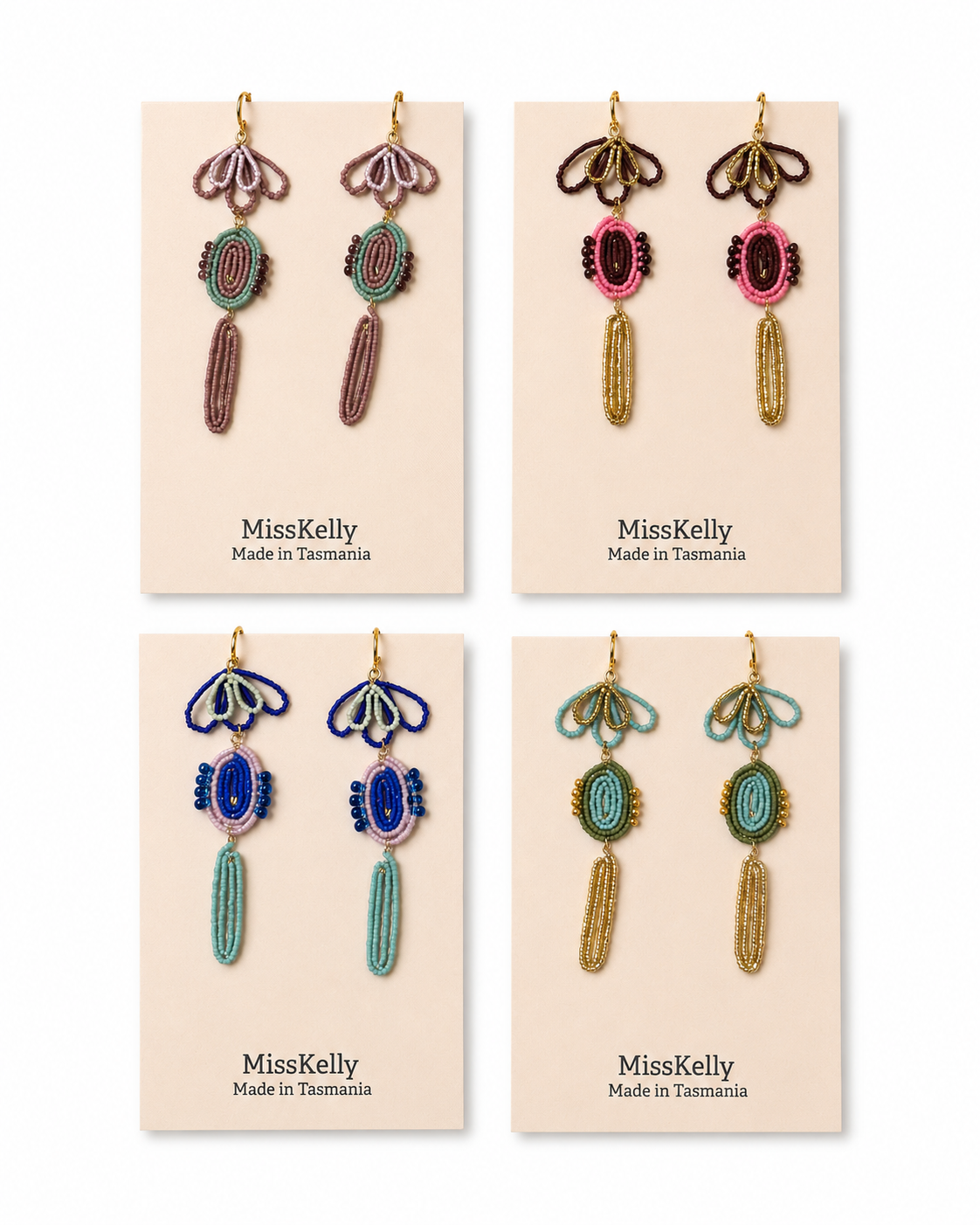 Miss Kelly Madison statement earrings featuring bold, stylish gold-tone design with intricate detailing and dangle style.