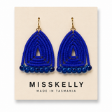 Miss Kelly Donna triangle earrings featuring sleek gold-tone metal and minimalist design, perfect for stylish accessories.