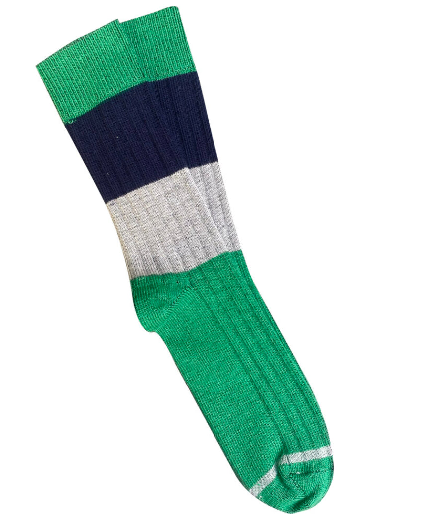 Tightology chunky rib Merino wool socks in lark green with thick, cozy knit pattern and ribbed texture, ideal for warmth and comfort.