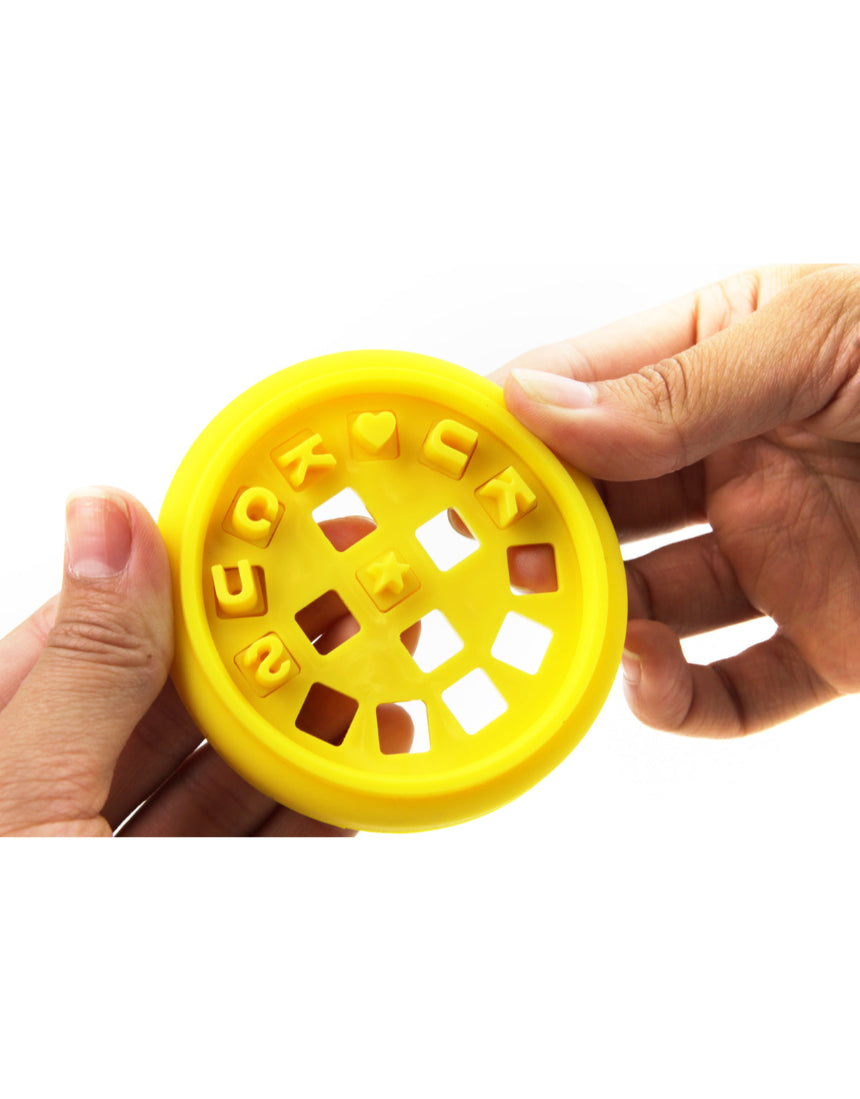 Customizable Suck UK cookie stamp with engraved design for stamping cookie dough or fondant.