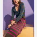 Elk Pinto Knit Skirt in earthy tones, featuring a cozy, textured design perfect for casual or dressy outfits.