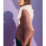 Elk Agna pattern sweater in rosewood color, featuring a cozy knit design, perfect for stylish winter wear.
