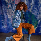 Blue Dotty Merino Wool Socks by Tightology featuring a colorful dotted pattern and comfortable knit design.