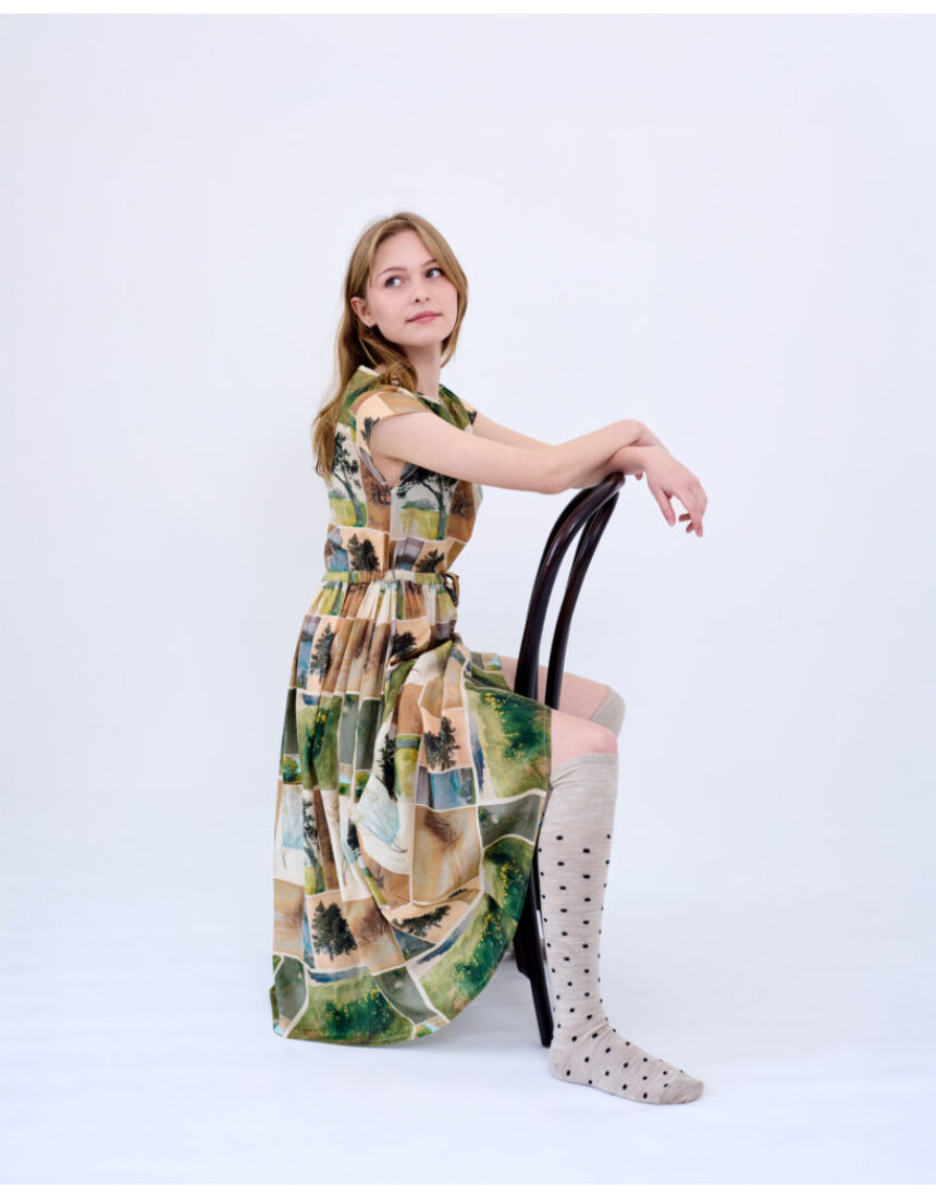 Tightology Dotty Merino Wool Socks with marble pattern, cozy and stylish footwear for cold weather.