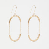 Gold Elk Skara Earring with sleek, modern design featuring a smooth, polished surface and minimalist style.
