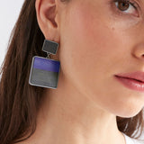 Elk Brikka cobalt earrings with sleek, modern design featuring smooth metal finish and minimalist style.