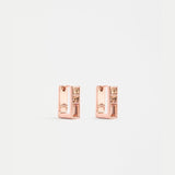 Elk Jilsa small hoop earring in rose gold, featuring a sleek and minimalist design, visible on a clean background.