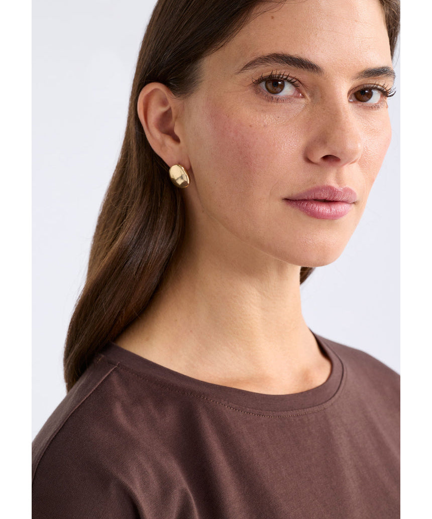 Gold Elk Atur Mini Stud Earrings from ELK The Label, featuring small, simple gold stud designs with a polished finish.