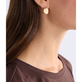 Gold Elk Atur Mini Stud Earrings by ELK The Label featuring small, sleek gold stud designs on a white background.