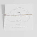 Estella Bartlett Moonstone Gemstone Amelia Bracelet featuring a delicate chain and a luminous moonstone charm.