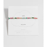 Estella Bartlett Mini Amelia gemstone bracelet with delicate chain and colorful gemstone accents on a white background.