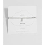 Estella Bartlett beaded teddy bear charm bracelet with colorful beads and silver accents, stylish and playful jewelry accessory.