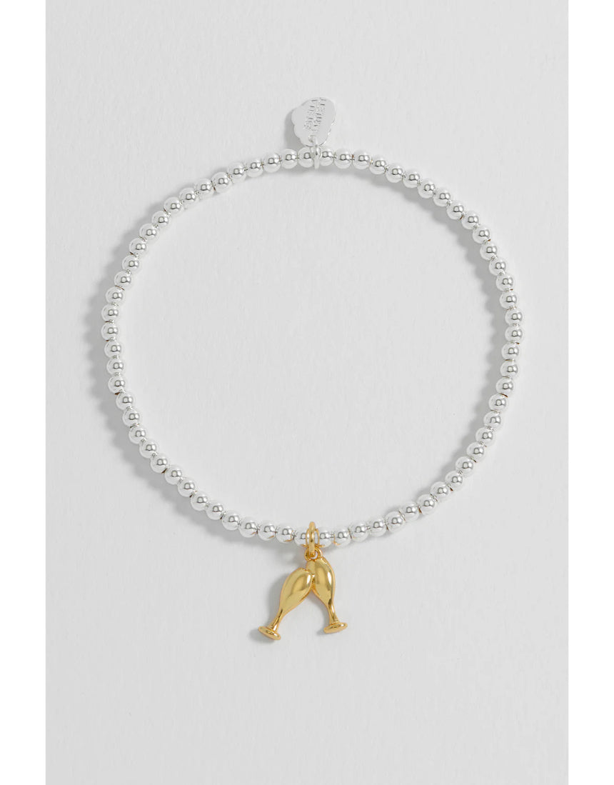 Estella Bartlett Champagne Sienna bracelet with delicate chain and gemstone accents, showcasing elegant jewelry design.