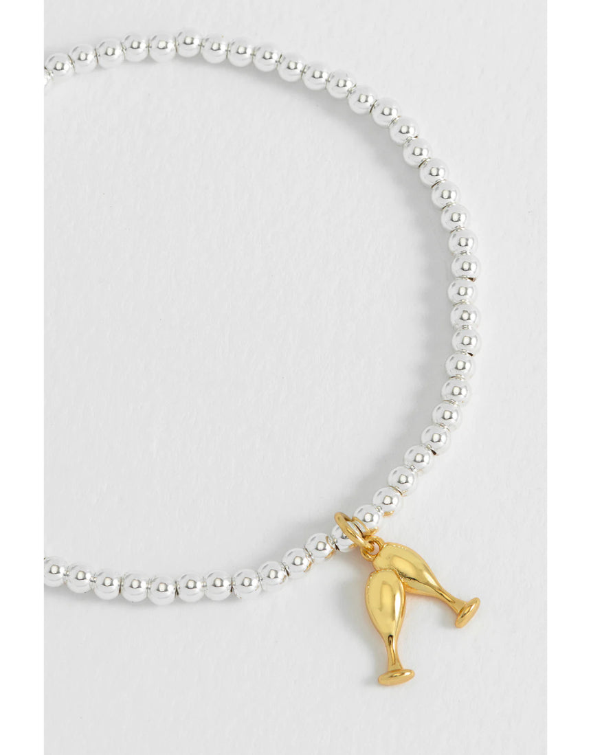 Estella Bartlett Champagne Sienna bracelet featuring a delicate chain and gemstone accents, elegant jewelry accessory.