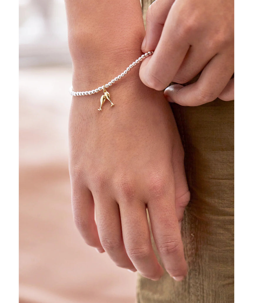 Estella Bartlett Champagne Sienna bracelet featuring a delicate chain and elegant gemstone accents.