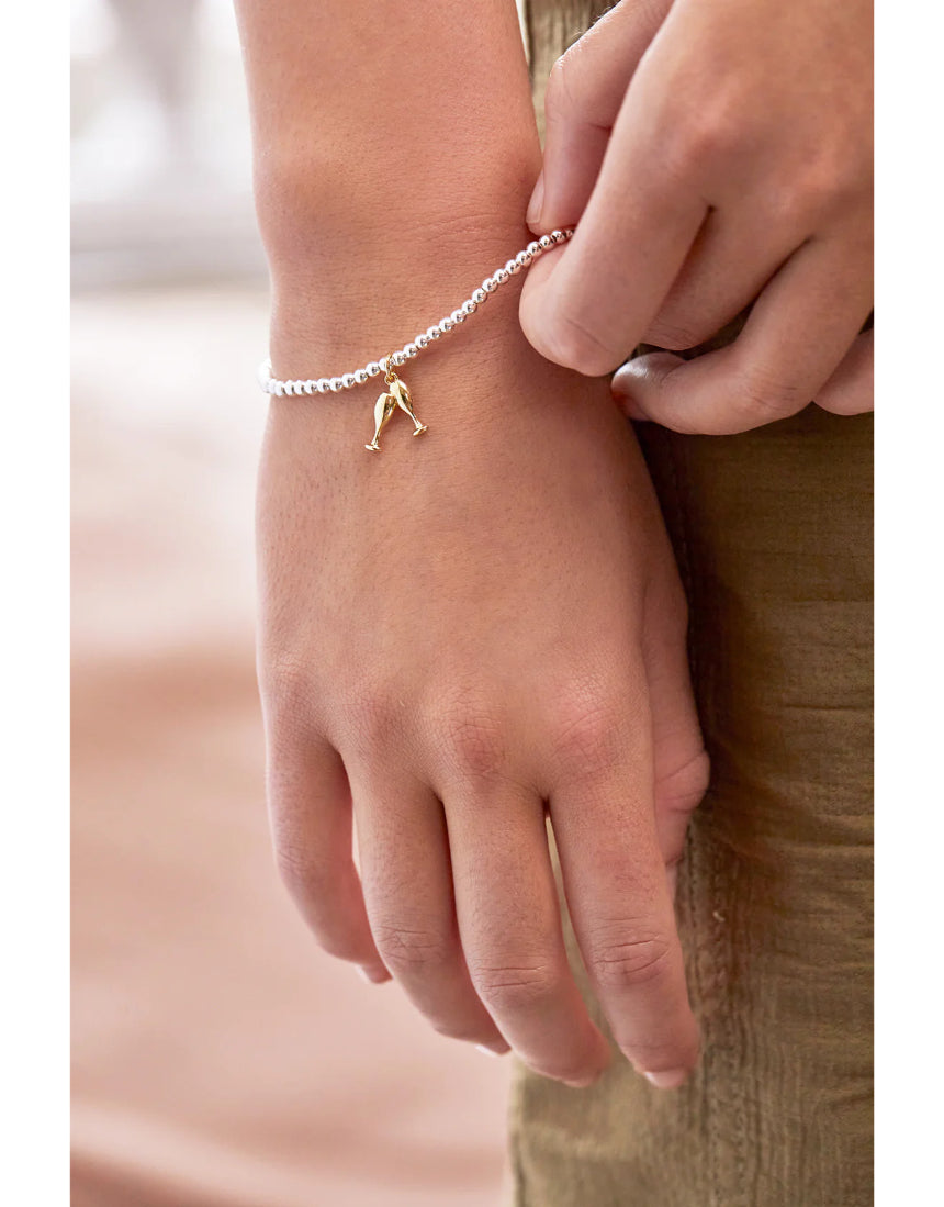 Estella Bartlett Champagne Sienna bracelet featuring a delicate chain and elegant gemstone accents.