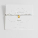 Estella Bartlett puffed star Sienna bracelet with gold-tone chain and star charm, stylish jewelry accessory for women.