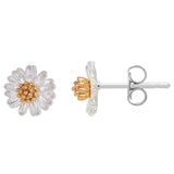 Silver-plated mini wildflower earrings by Estella Bartlett featuring delicate floral details.