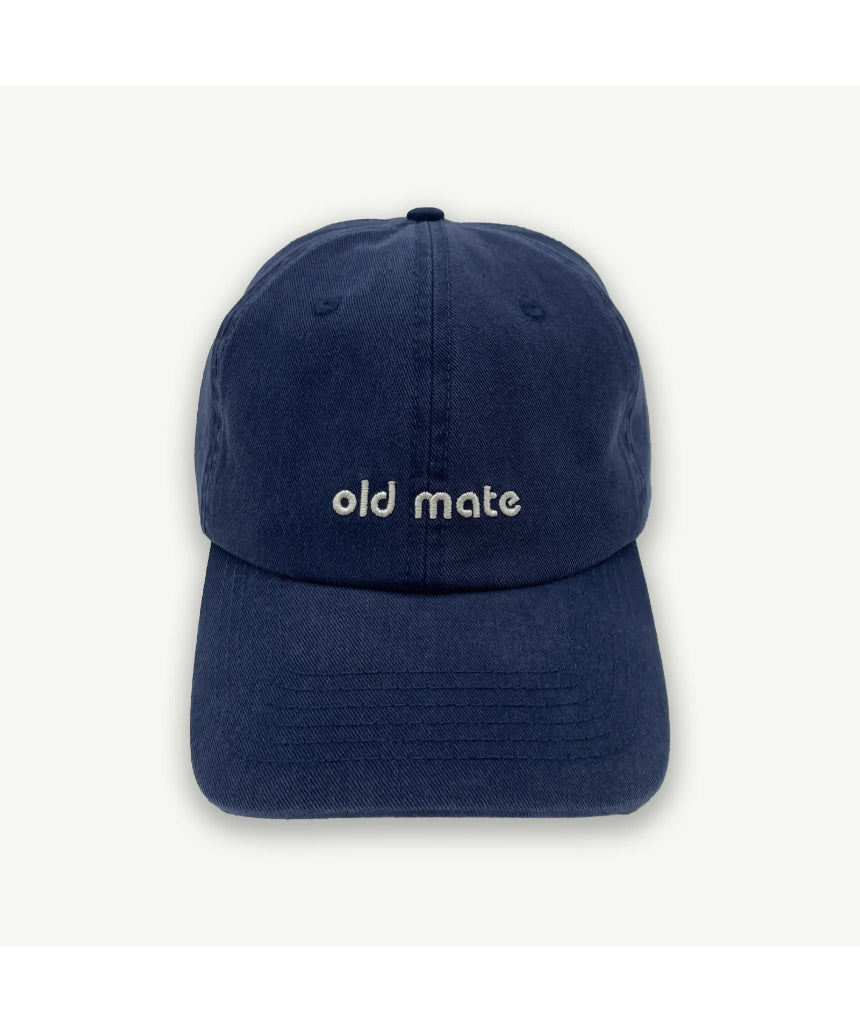 Banabae Old Mate washed navy baseball cap with adjustable strap and curved brim, casual men's headwear.