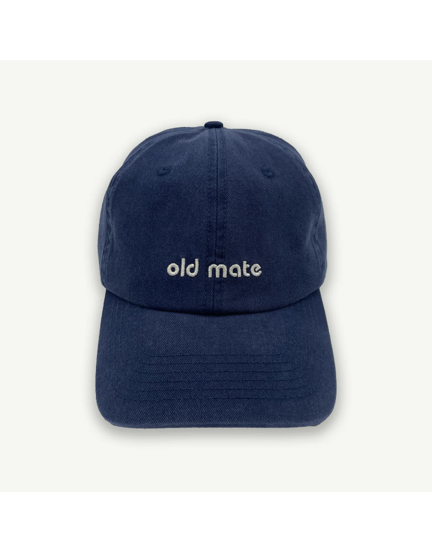 Banabae Old Mate washed navy baseball cap with adjustable strap and curved brim, casual men's headwear.