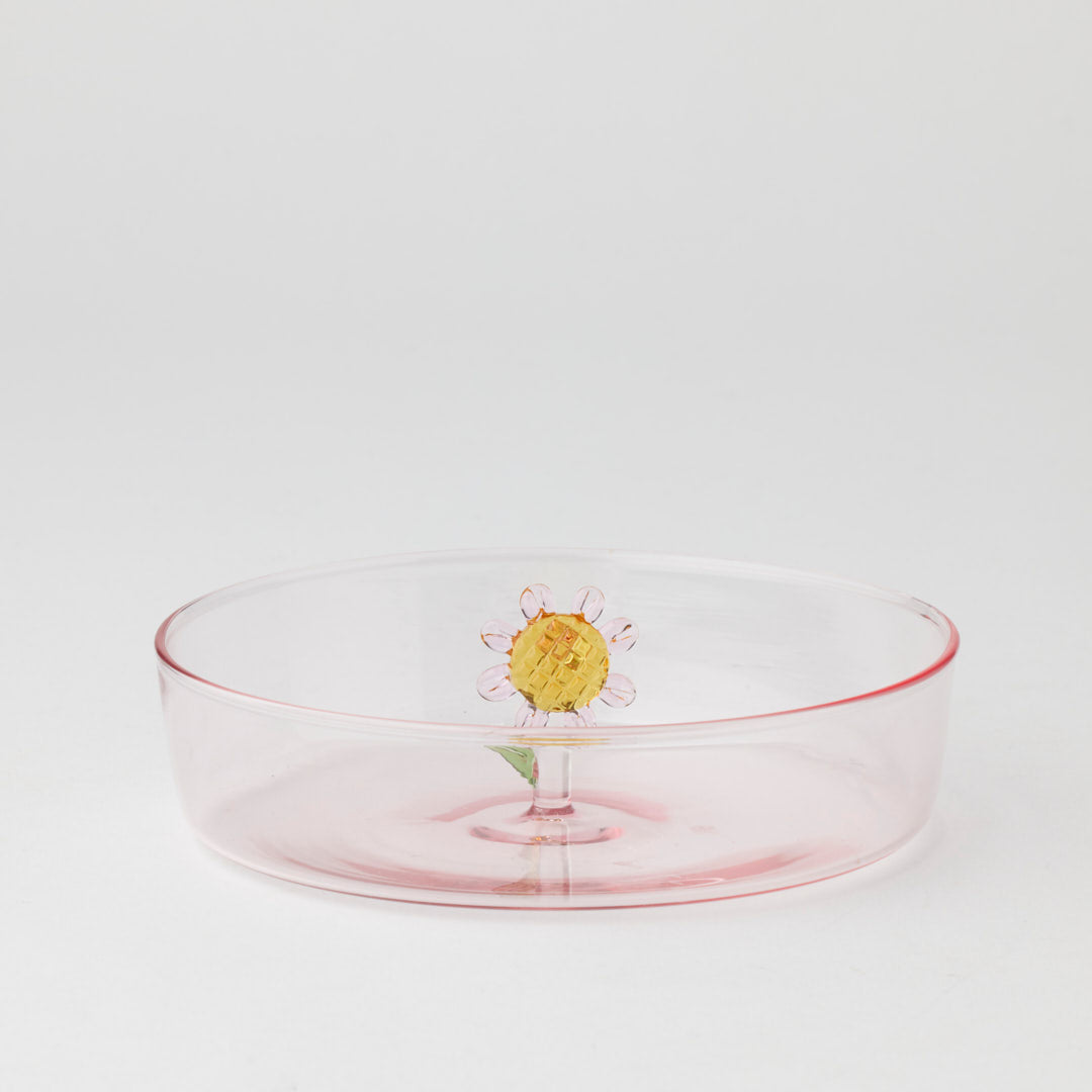Pink Pilbeam Living Bloomette Trinket Dish with delicate floral design and elegant shape, perfect for jewelry or small keepsakes.