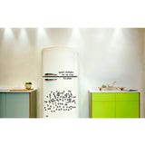 Set of Suck UK fridge font magnets with colorful letter characters on a white background, designed for decorative kitchen use.